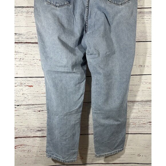 Talbots Woman Jeans Sz 20 W Plus Light Blue Wash High Rise Cotton Mom Straight - Picture 6 of 7